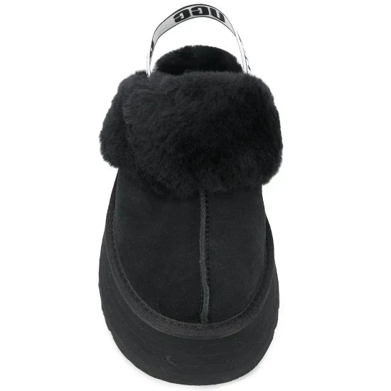 faux fur slingback mules