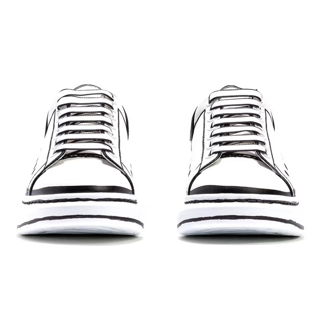 Alexander Mcqueen Oversized – White Black Outline