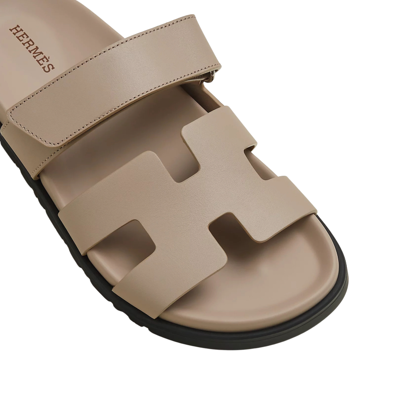 Hermes Chypre Sandal – Beige Mastic Calfskin Leather