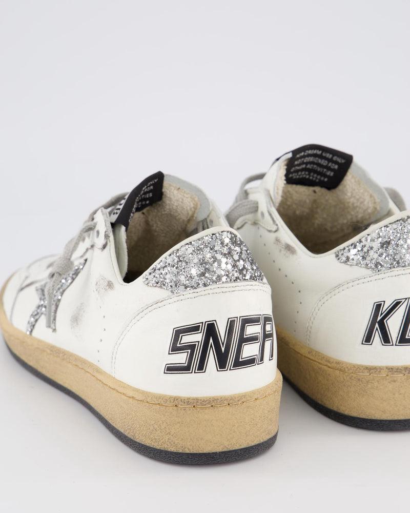 Golden Goose Dames Ball star Sneaker Wit/Glitter