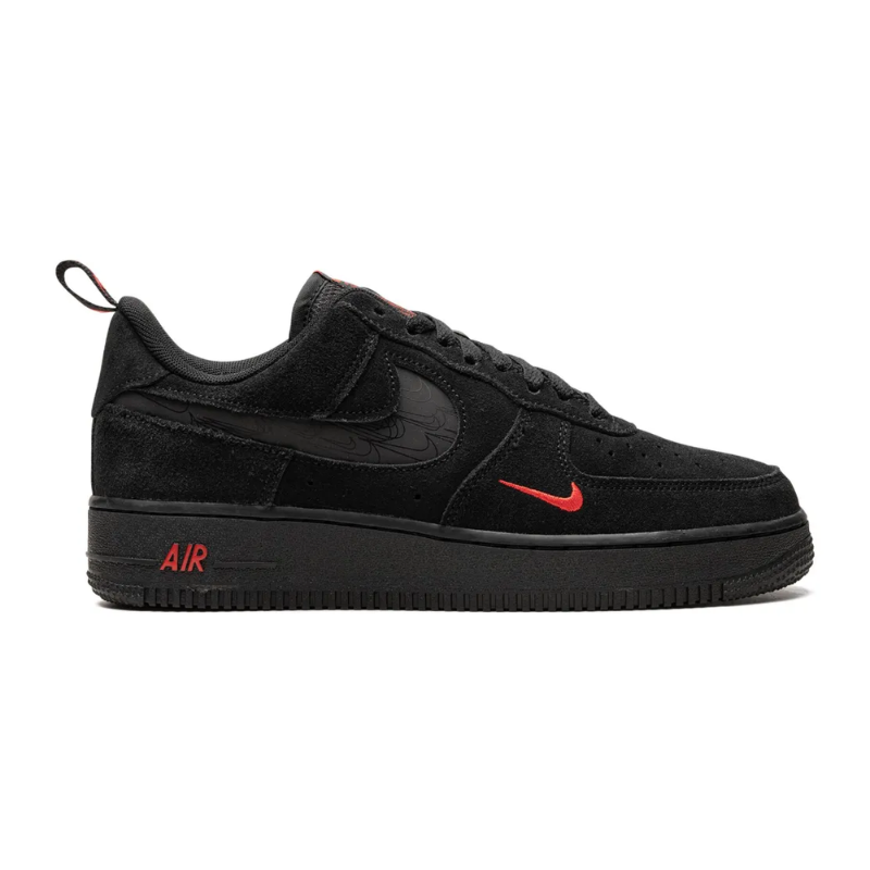 Nike Air Force 1 Low Multi-Swoosh Black Crimson